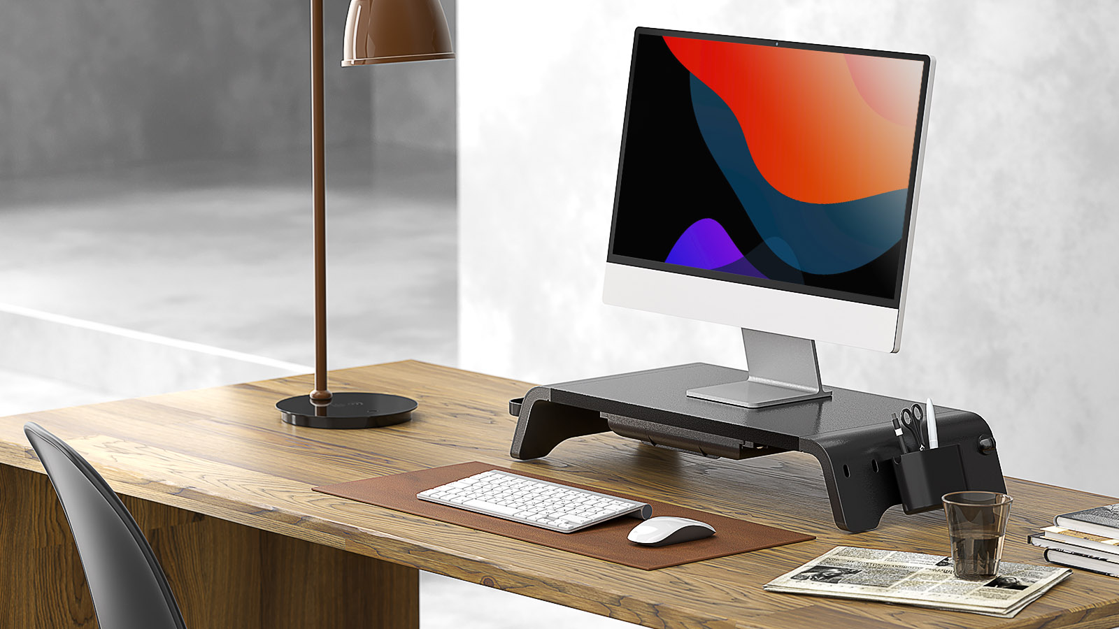 Fenge Monitor Stand No Assembly with Drawer