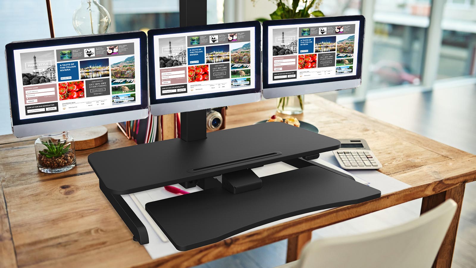 Northread Triple Monitor Electric Workstation