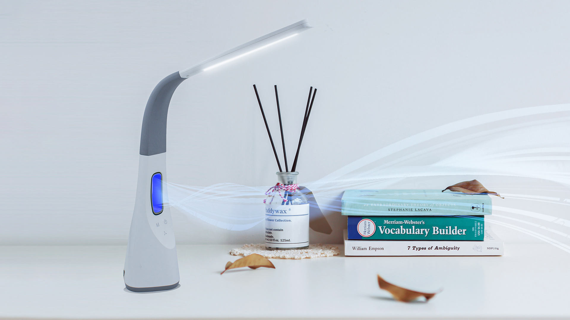 Artiva USA Adjustable LED Desk Lamp: Bladeless Fan & USB Charger