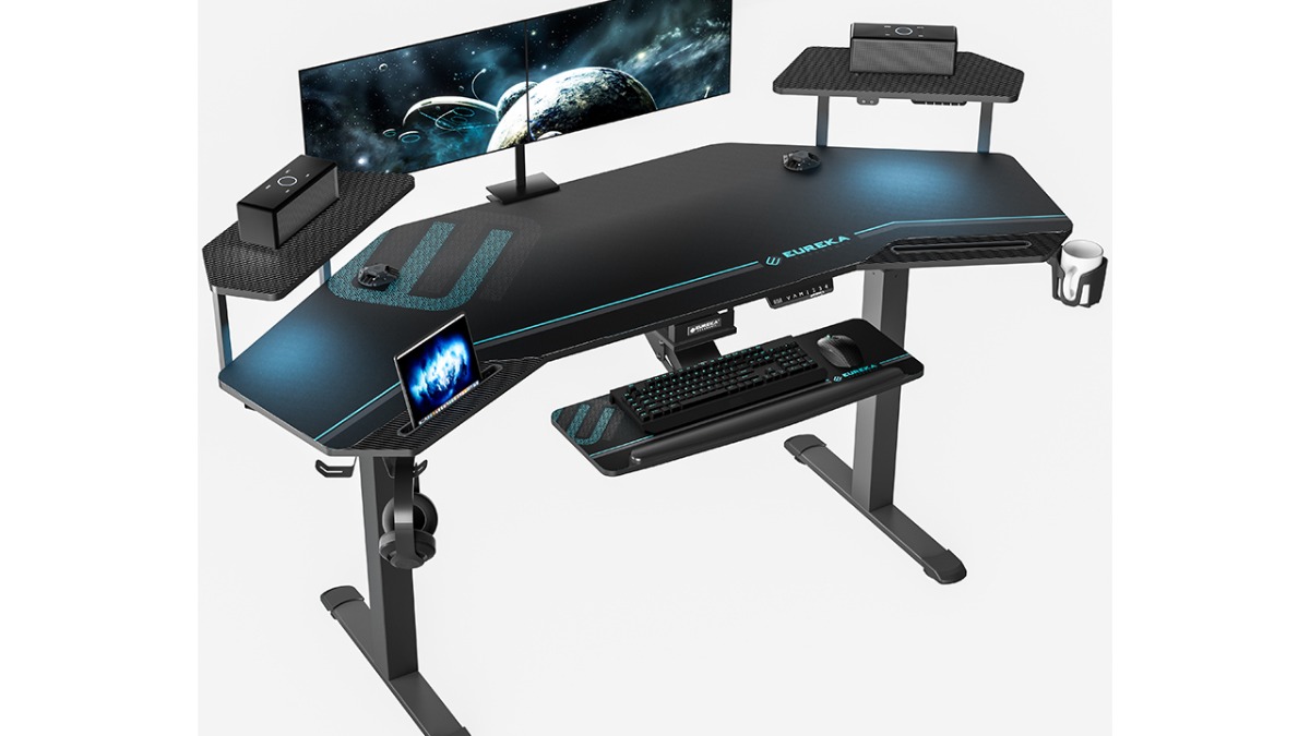 EUREKA ERGONOMIC AED 72-inch Large Standing Desk with Keyboard Tray