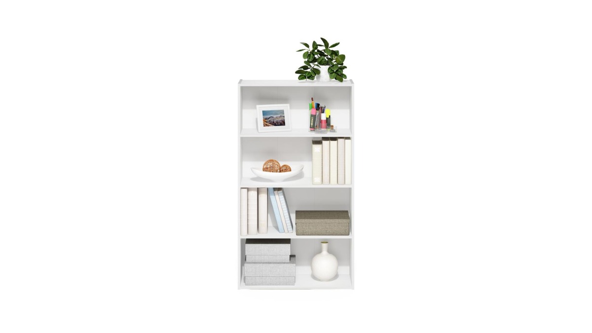 Trio Supply House Pasir 4-Tier Open Shelf, White