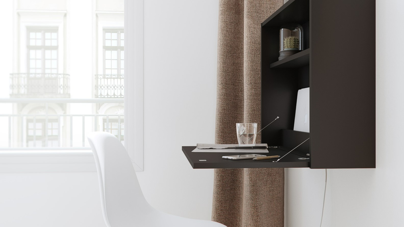 Nexera Slim Secretary Desk