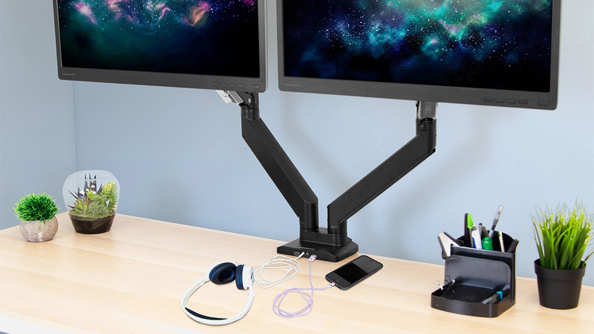 Mount-It! Dual Monitor Desk Mount