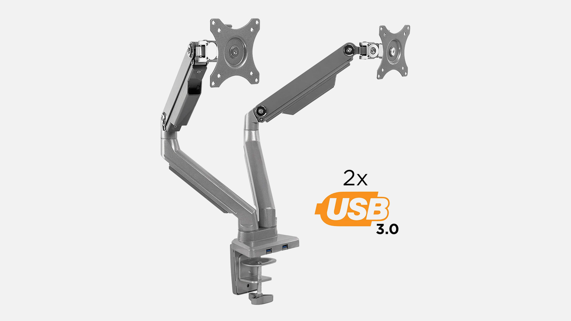Mount-It! MI-2762 Dual Monitor Desk Mount with USB Ports
