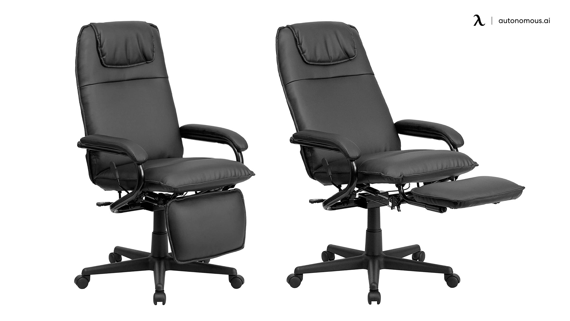 Flash Furniture Robert High Back Black LeatherSoft Executive Reclining Ergonomic Swivel Office Chair